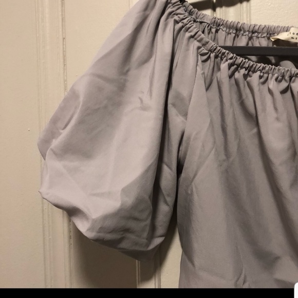 New! Elodie Small Off the shouldersTop taupe top - Picture 5 of 5